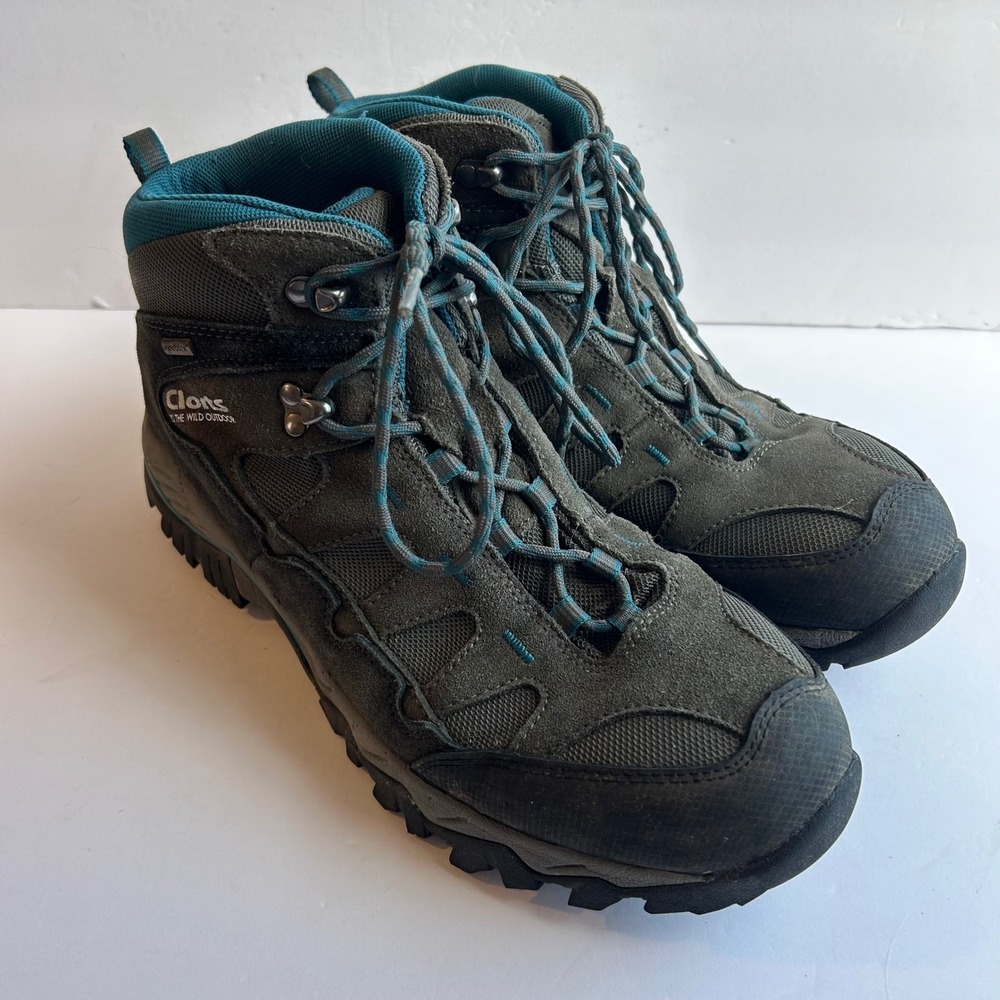 Clorts Hiking Boots Mens 11.5 Gray Blue Trail WP Gorpcore Trekking‎ HKM-823C